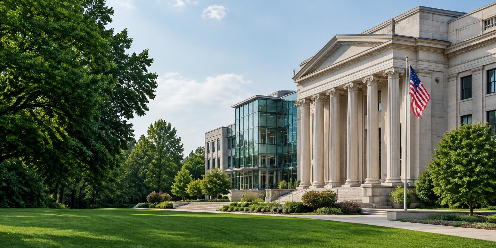 Illustrative civic architecture, not an issuing agency